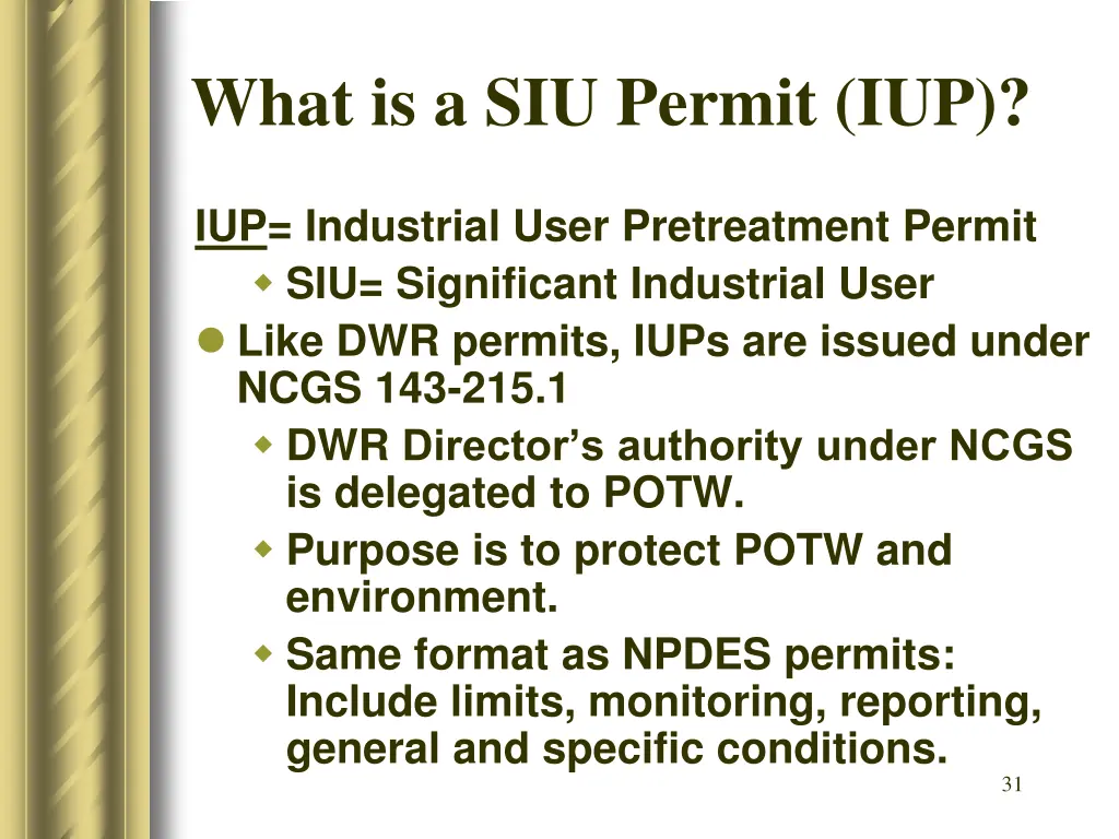 what is a siu permit iup