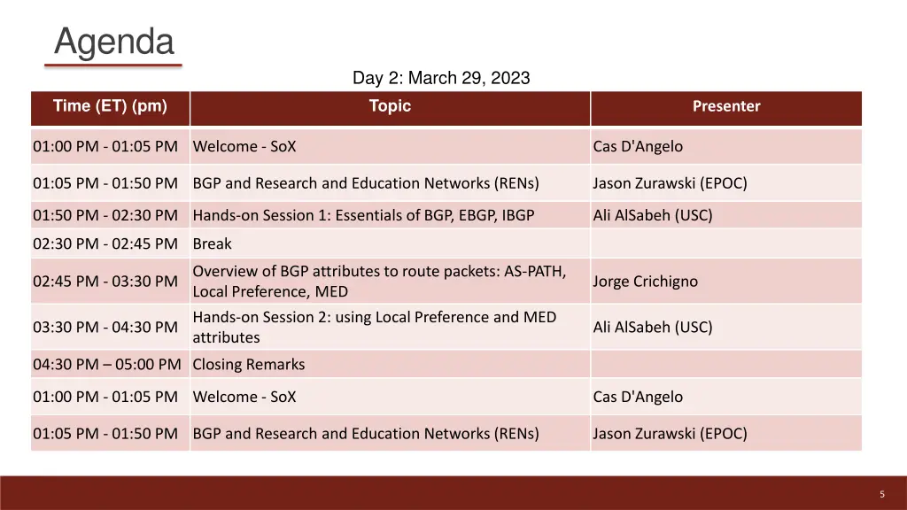 agenda 1