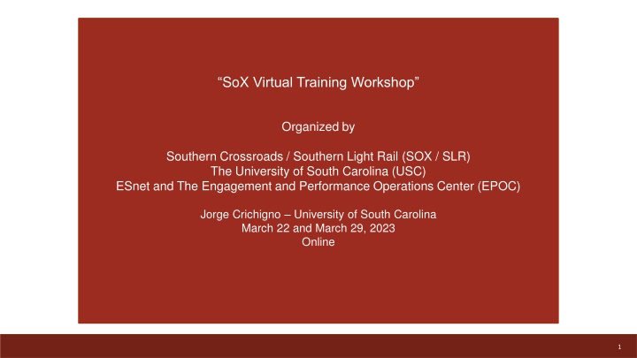 sox virtual training workshop