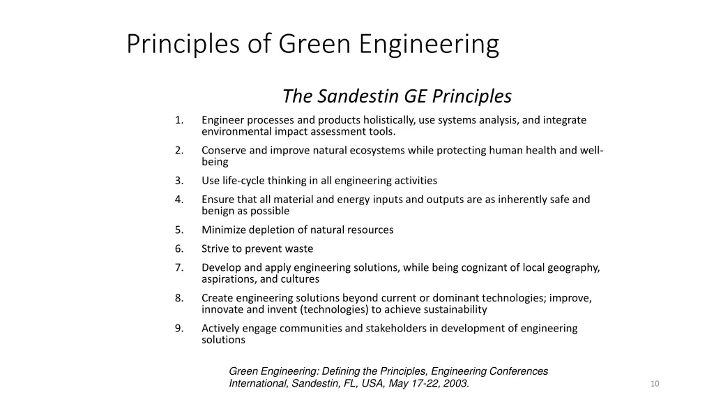 principles of green engineering 1