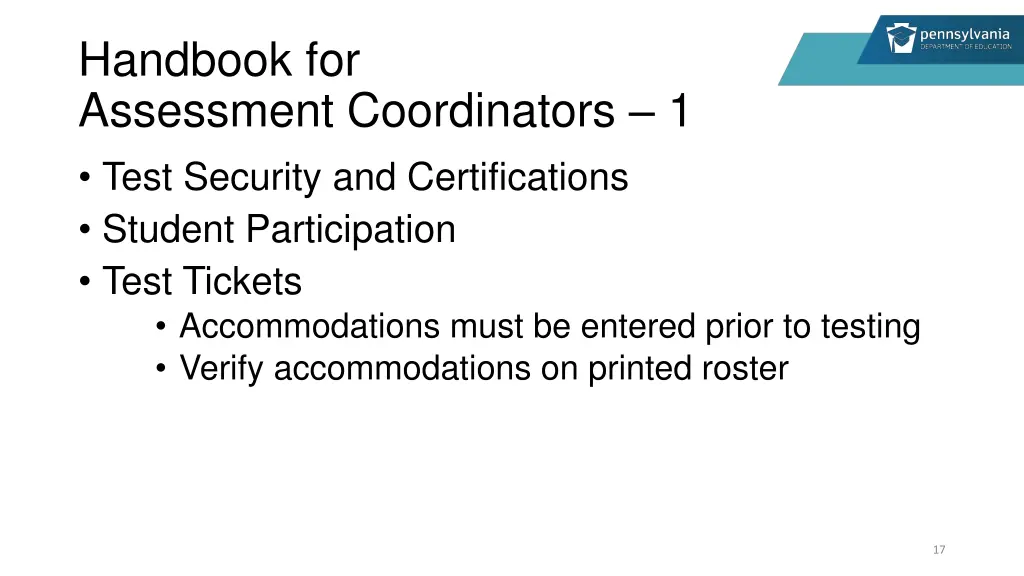 handbook for assessment coordinators 1 test