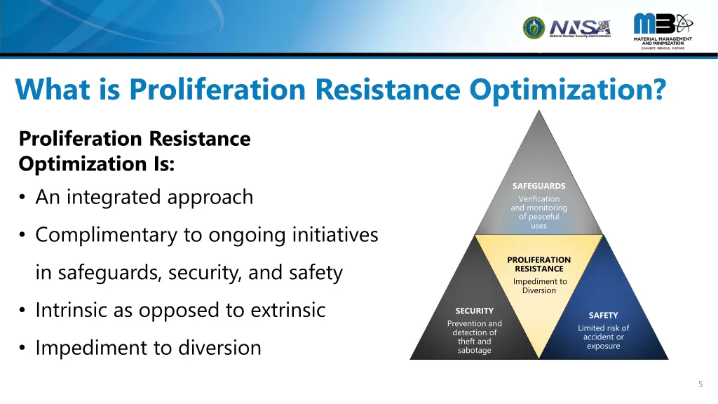 what is proliferation resistance optimization