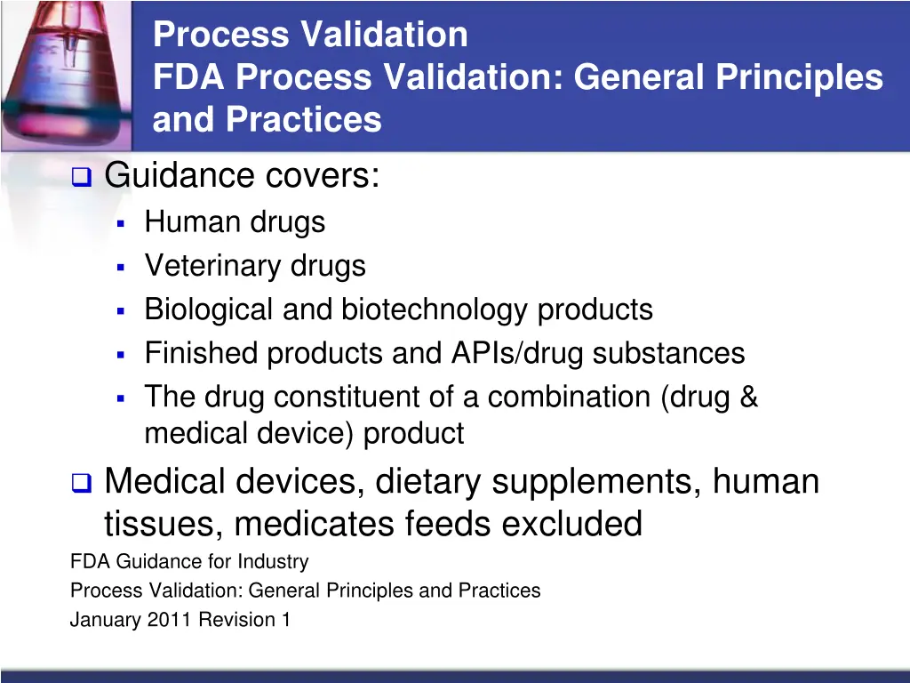 process validation fda process validation general 1