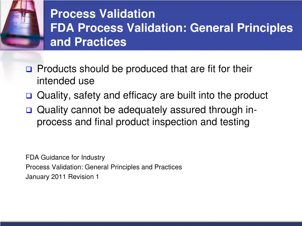 process validation fda process validation general 2