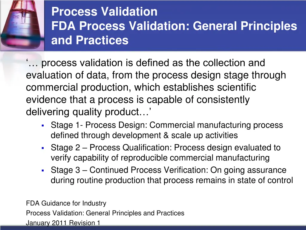 process validation fda process validation general 3