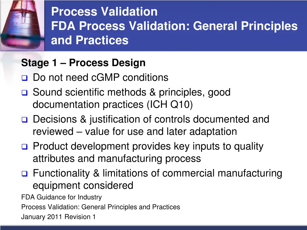 process validation fda process validation general 7