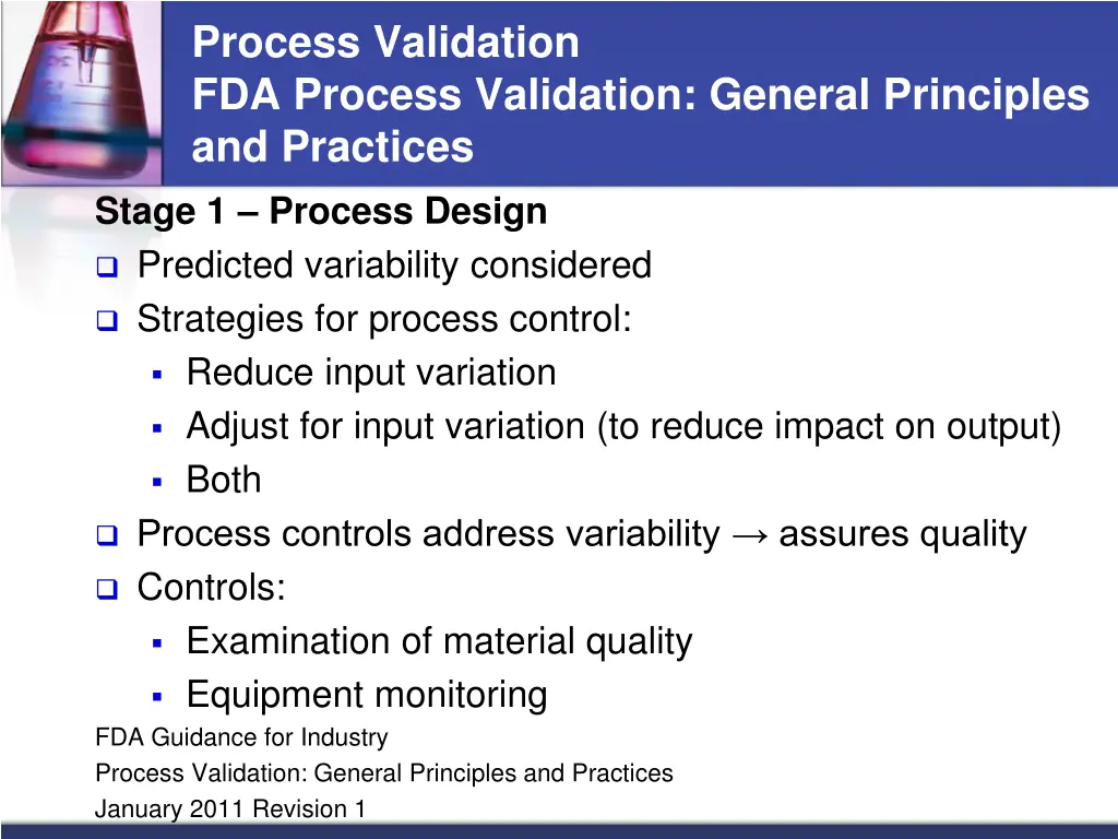 process validation fda process validation general 8