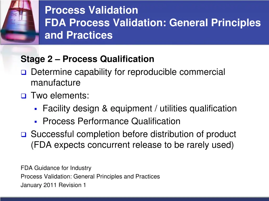 process validation fda process validation general 9