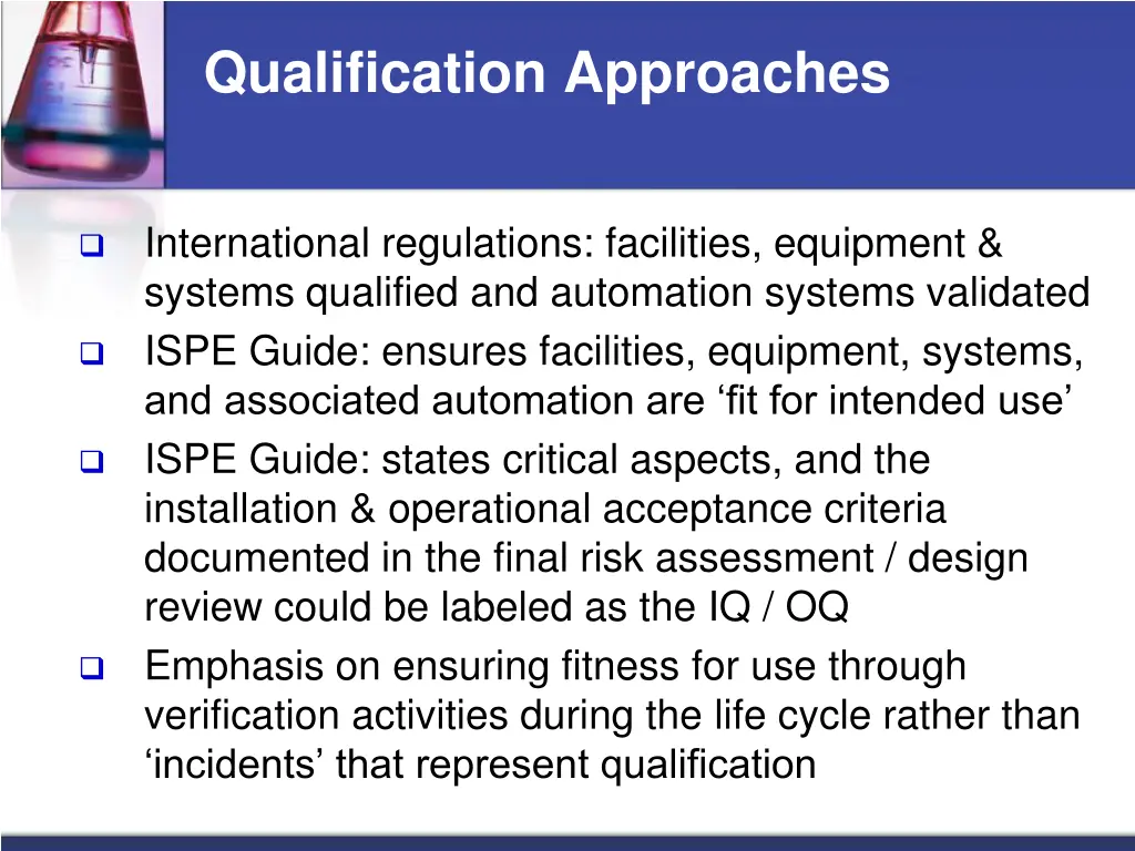 qualification approaches