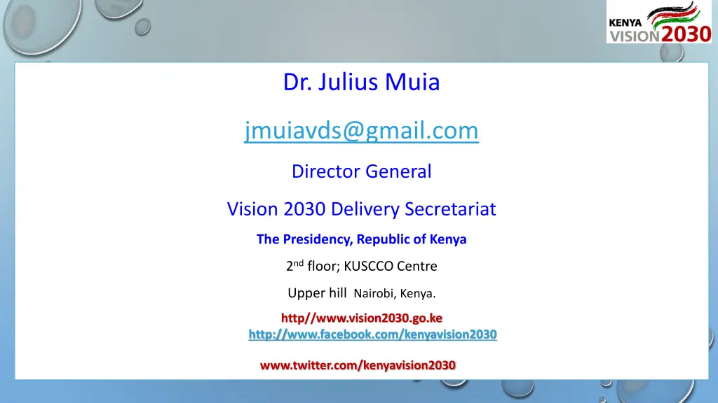 dr julius muia