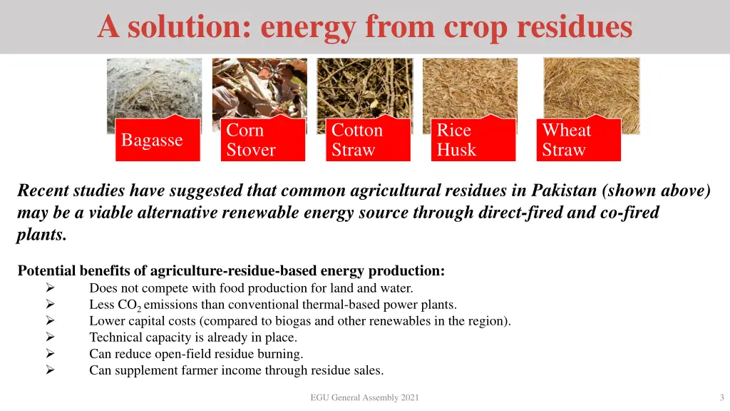 a solution energy from crop residues