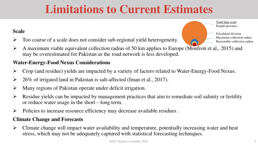 limitations to current estimates