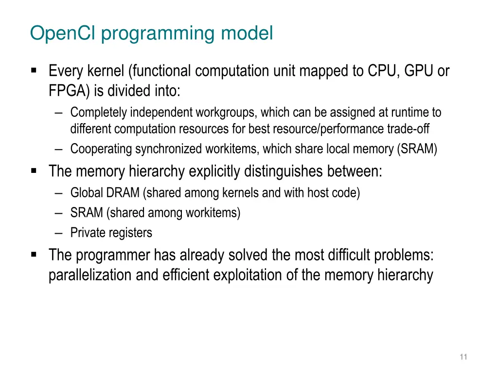 opencl programming model