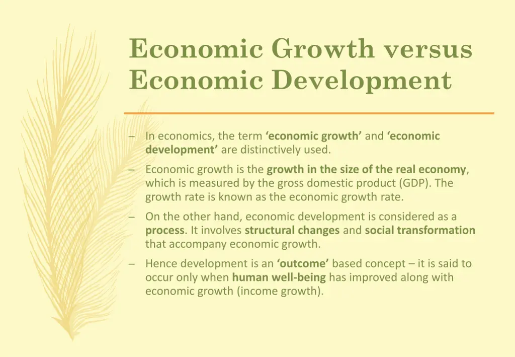 economic growth versus economic development