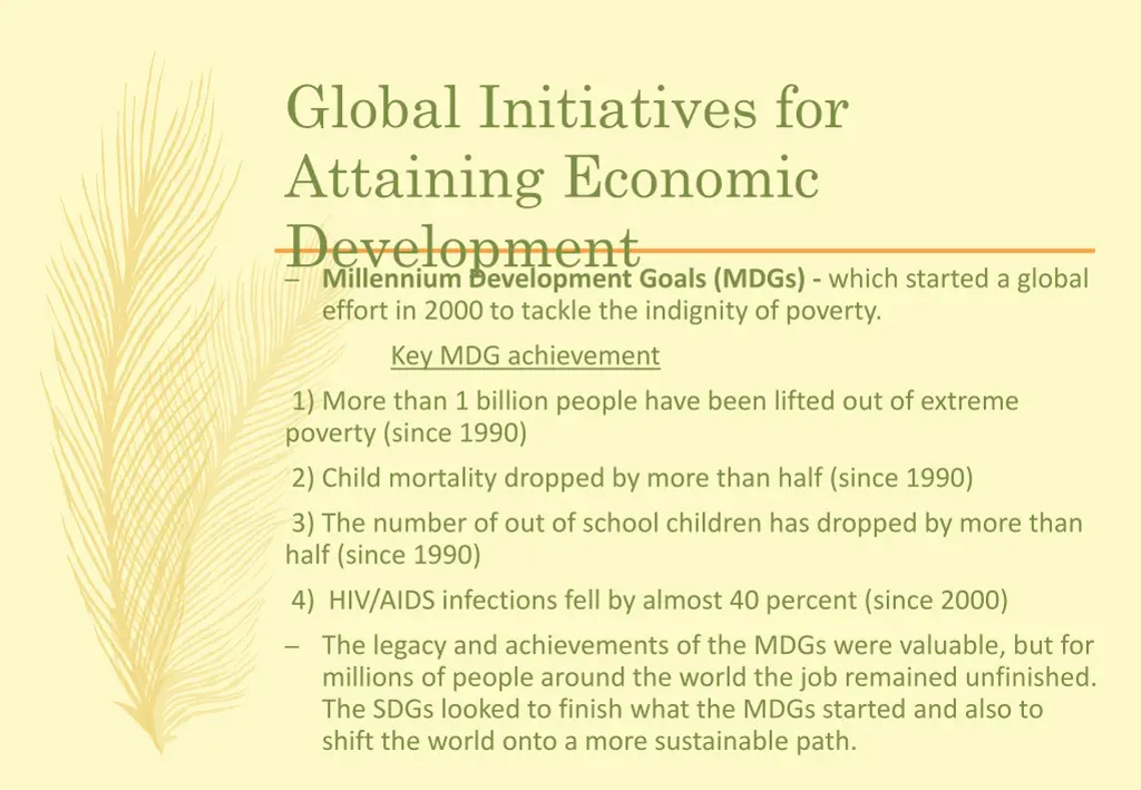 global initiatives for attaining economic
