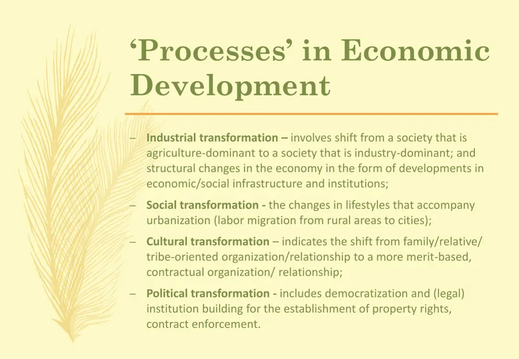 processes in economic development