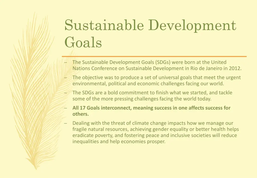 sustainable development goals