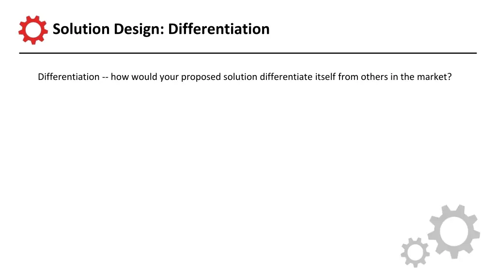 solution design differentiation