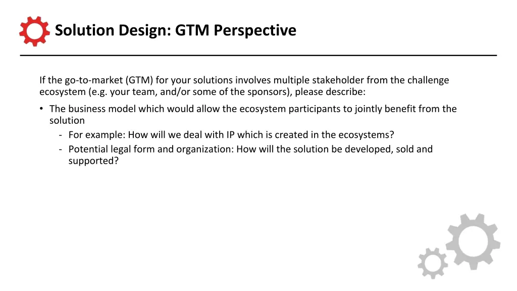 solution design gtm perspective
