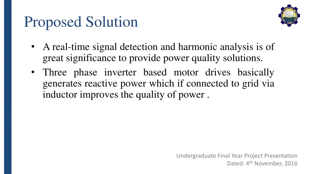 proposed solution