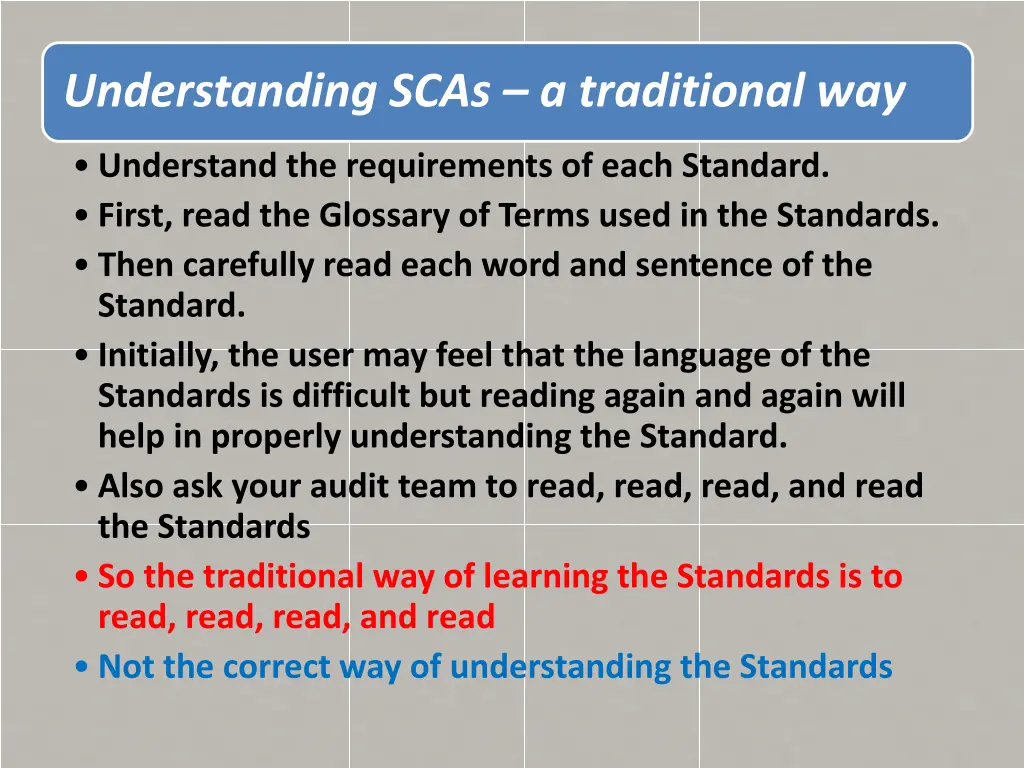 understanding scas a traditional way
