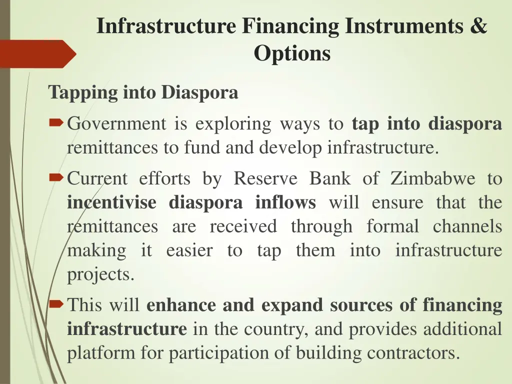 infrastructure financing instruments options 3