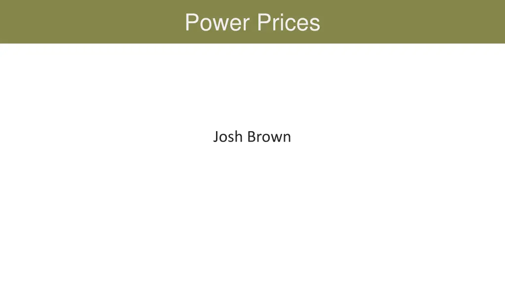 power prices
