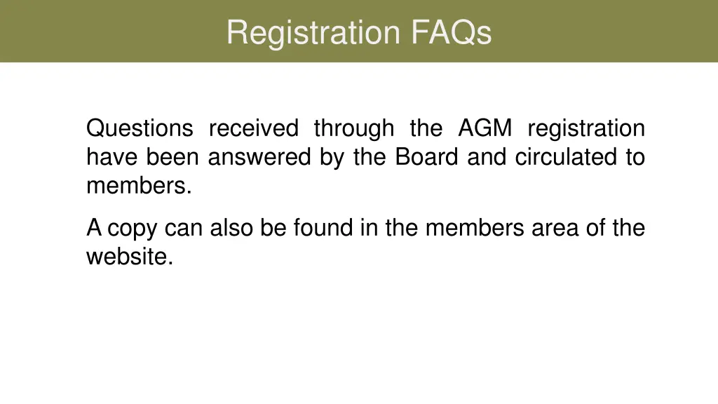 registration faqs