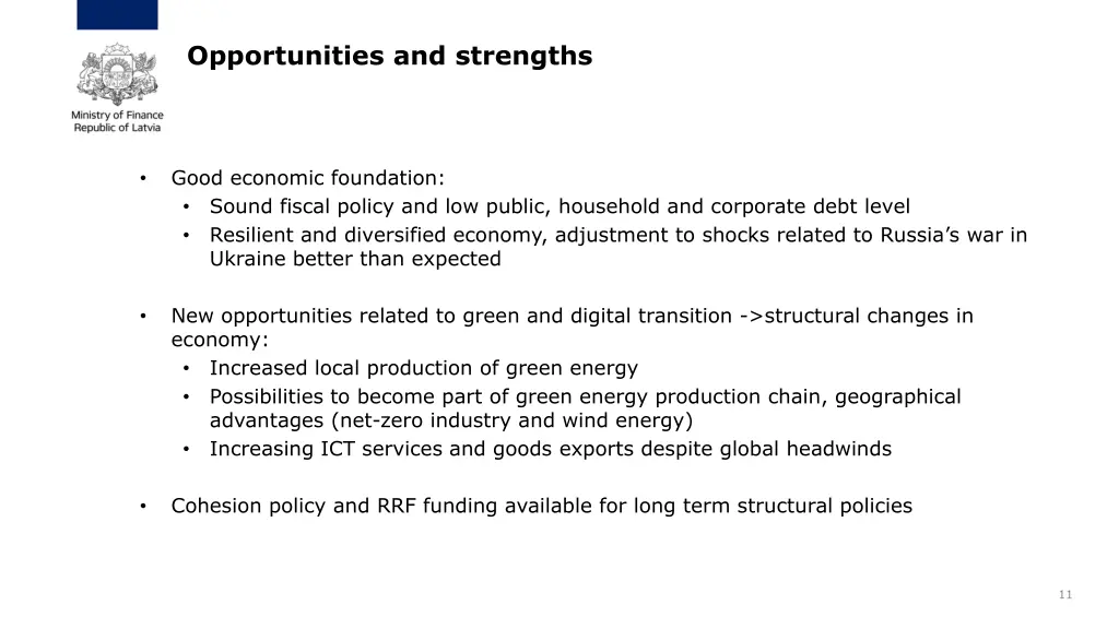 opportunities and strengths