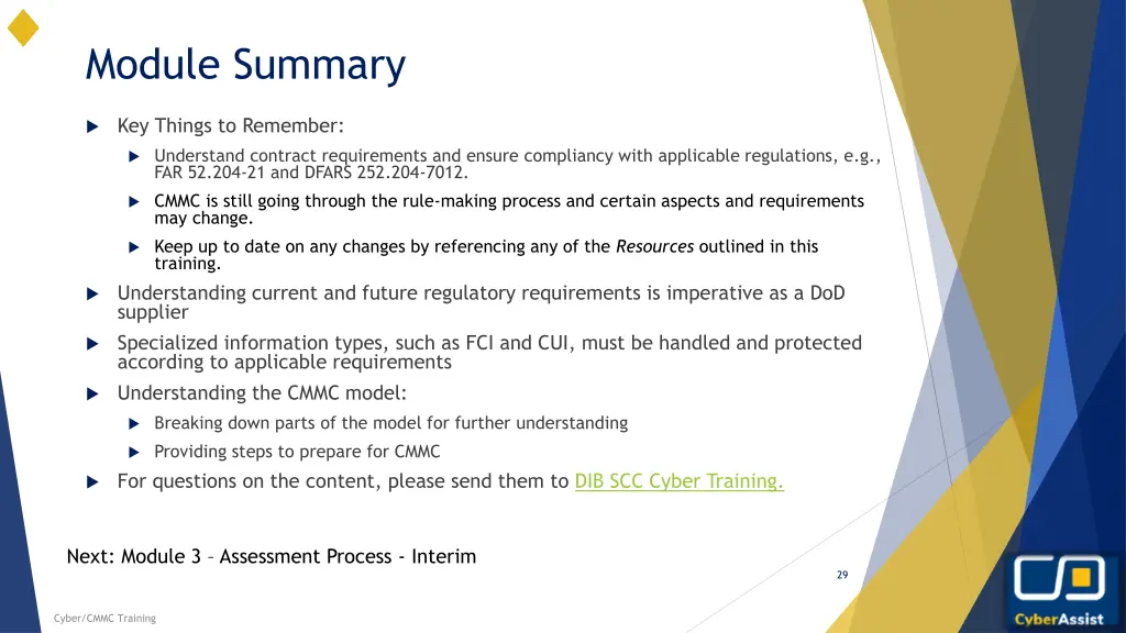 module summary