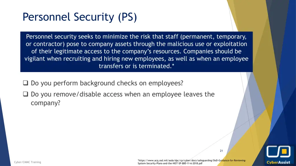 personnel security ps