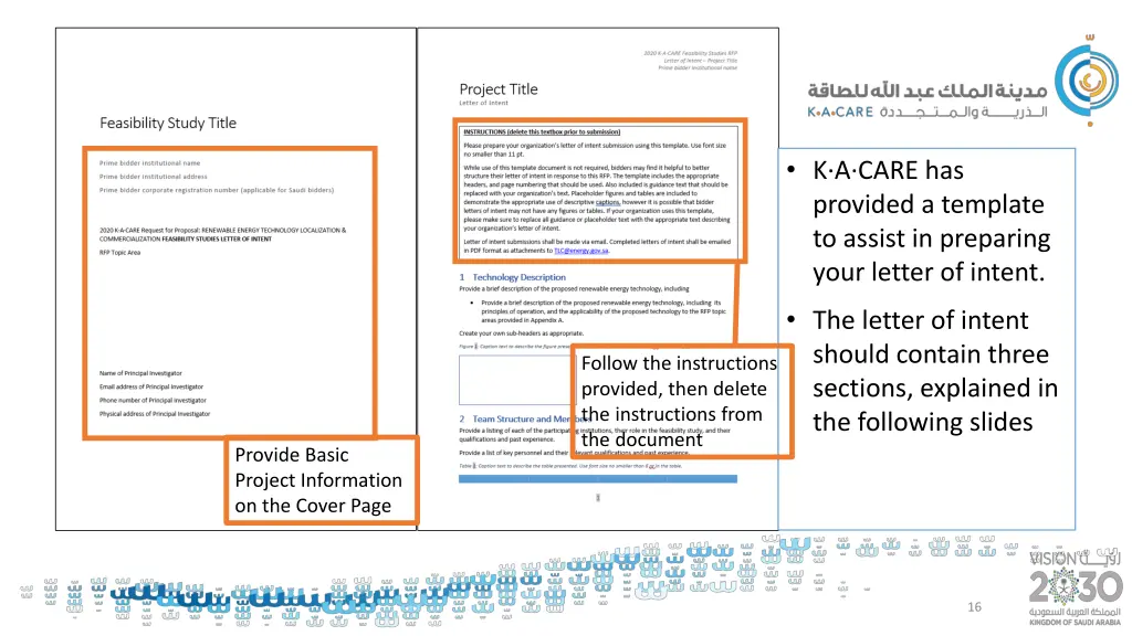 k a care has provided a template to assist