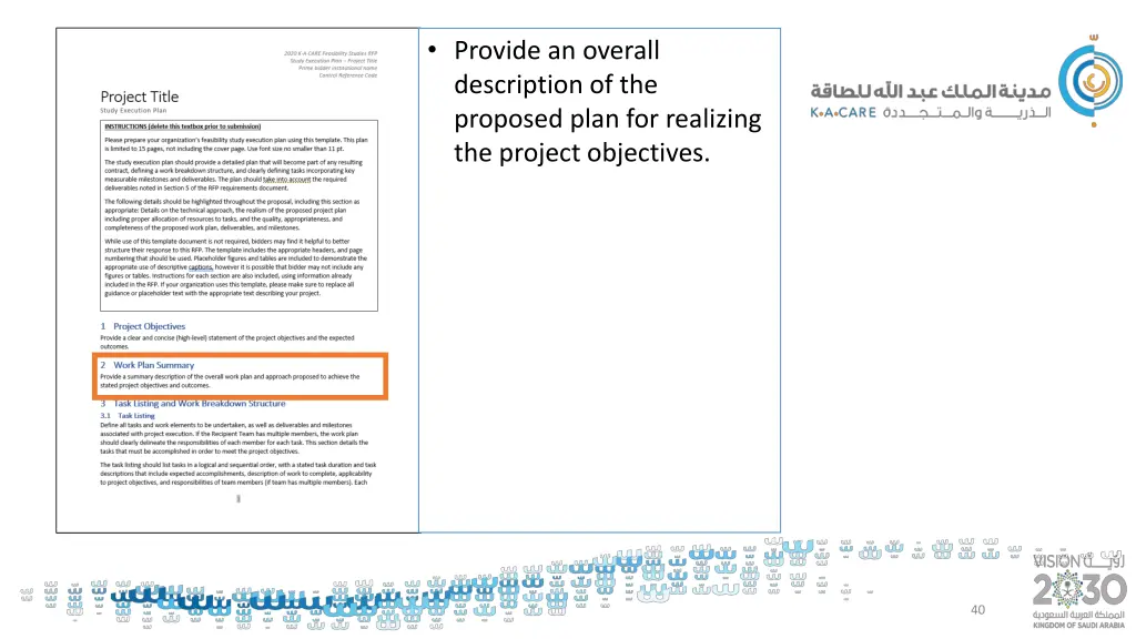 provide an overall description of the proposed