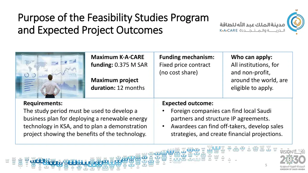 purpose of the feasibility studies program