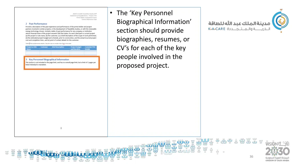 the key personnel biographical information