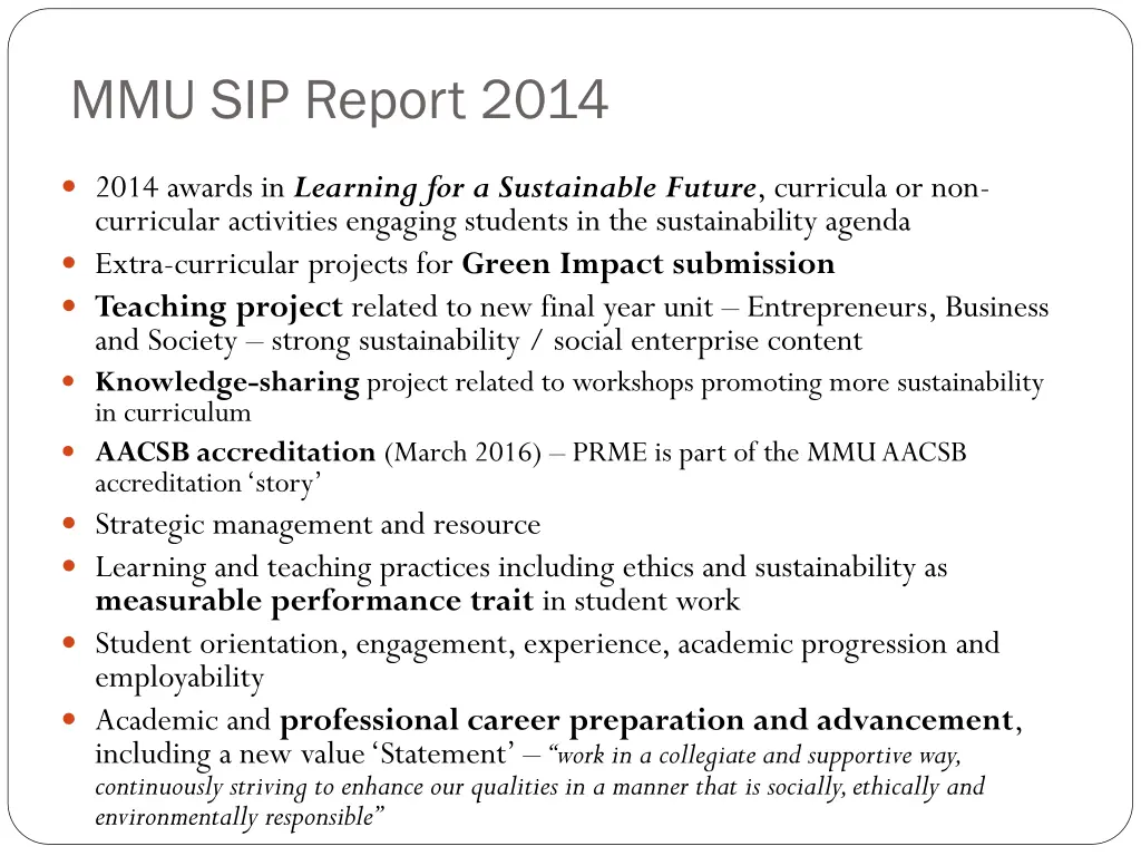 mmu sip report 2014