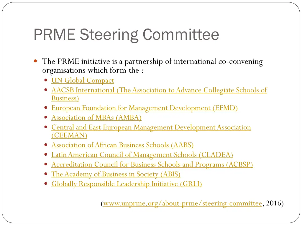 prme steering committee