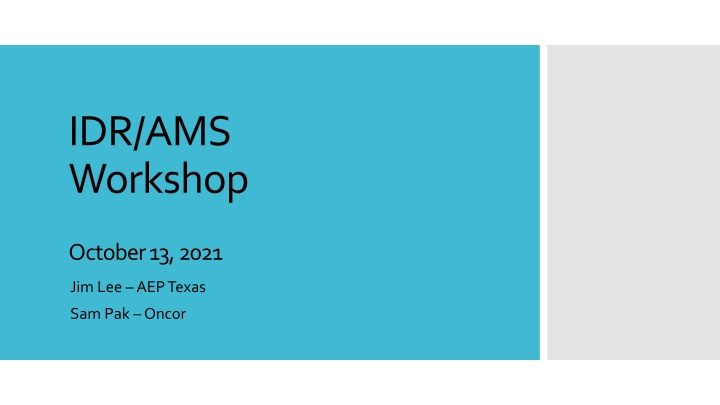 idr ams workshop