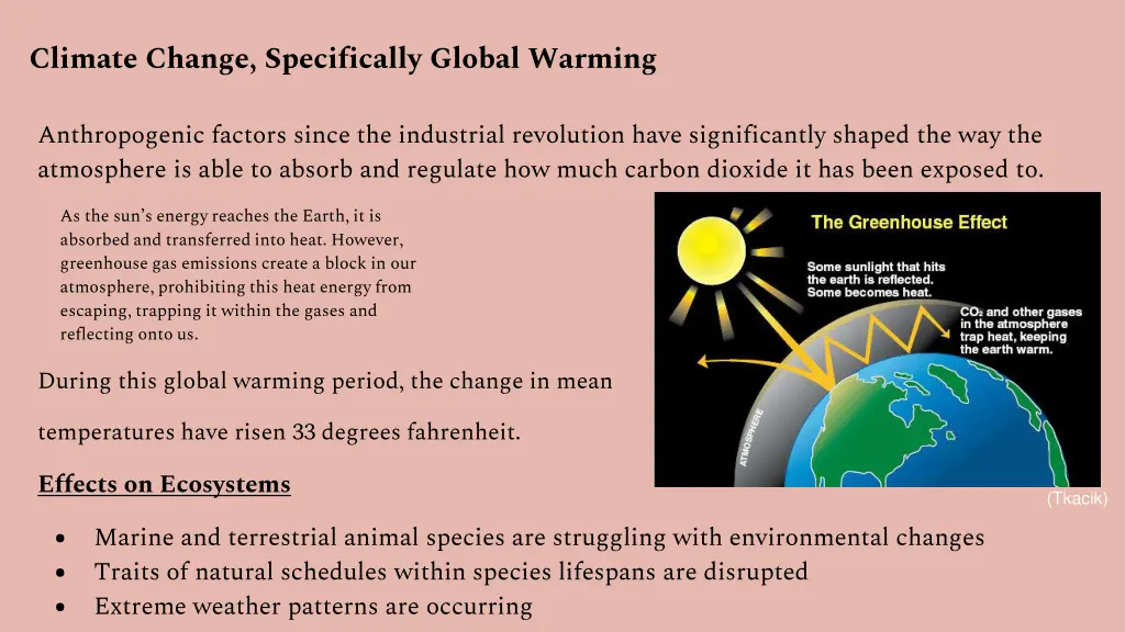 climate change specifically global warming