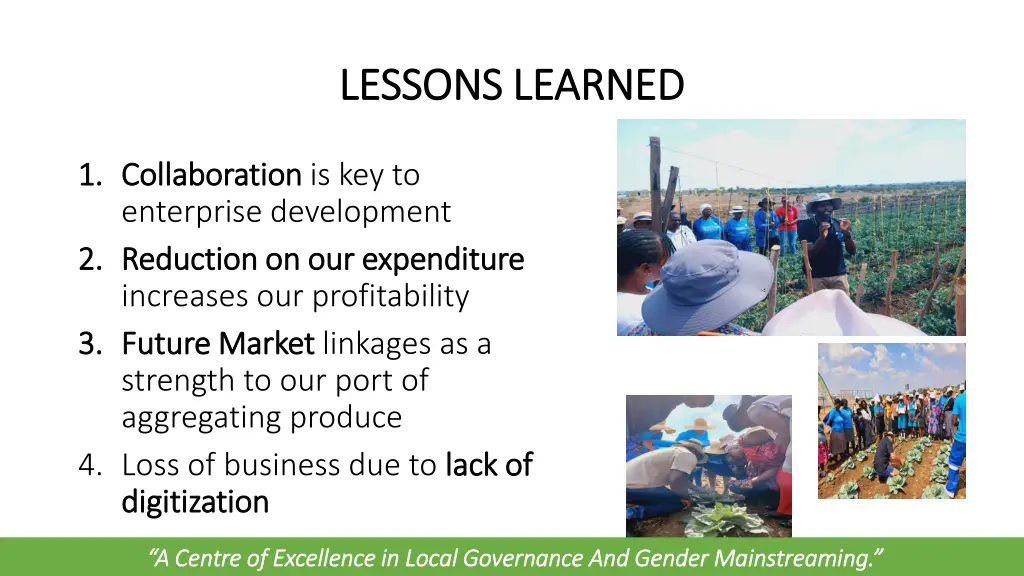 lessons learned lessons learned