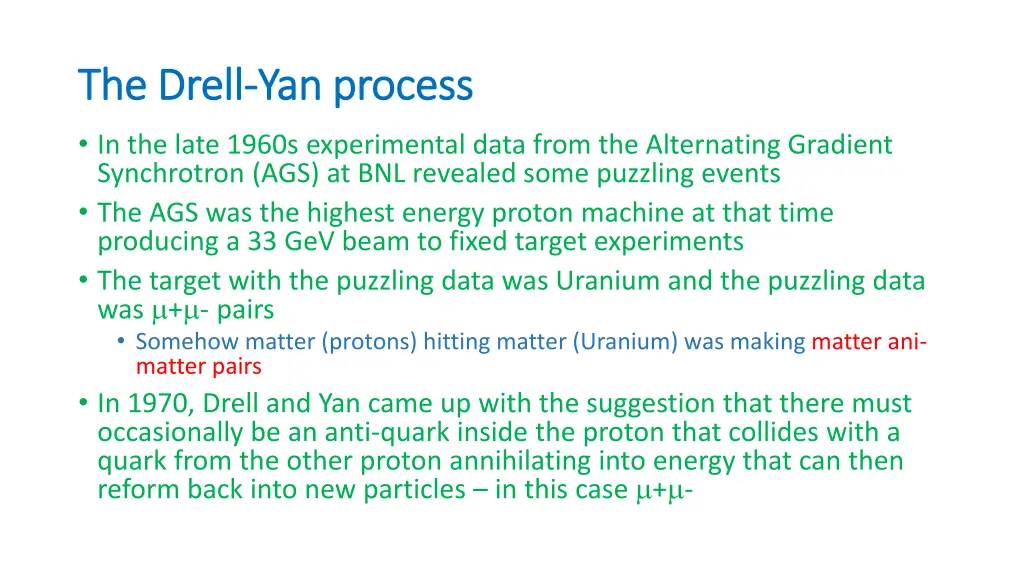 the drell the drell yan process yan process