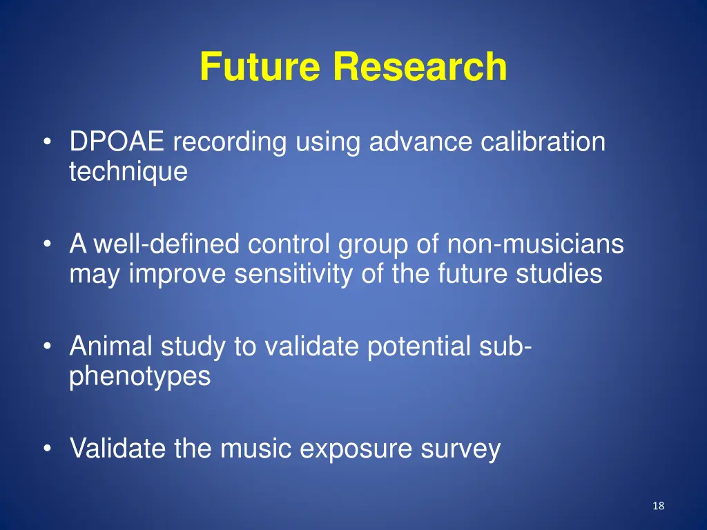 future research