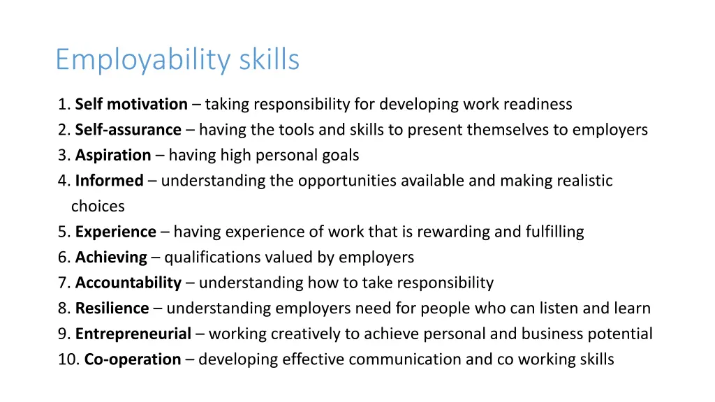 employability skills