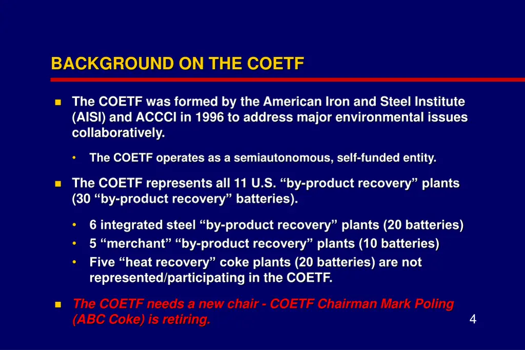 background on the coetf