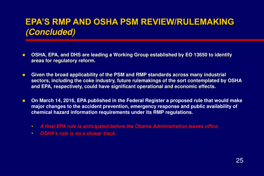 epa s rmp and osha psm review rulemaking concluded