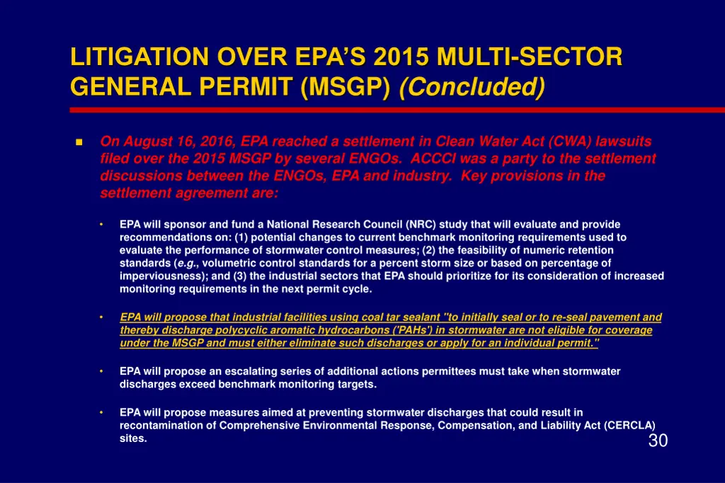 litigation over epa s 2015 multi sector general 1