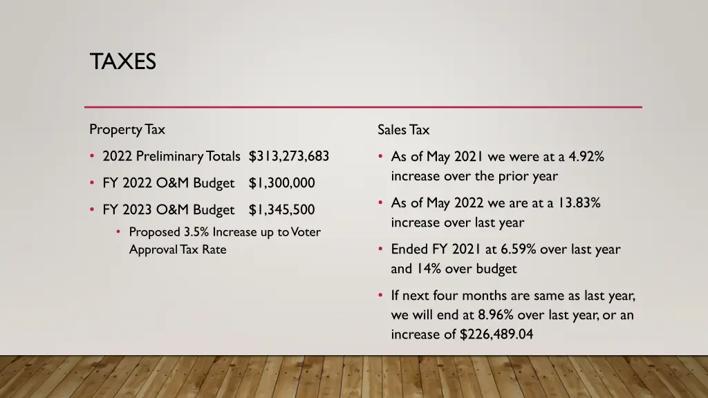 taxes