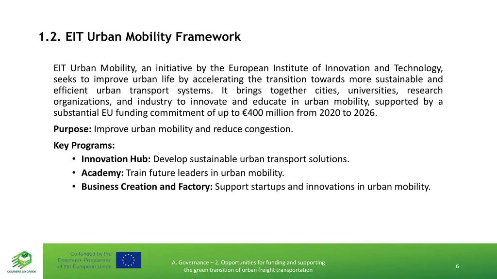 1 2 eit urban mobility framework