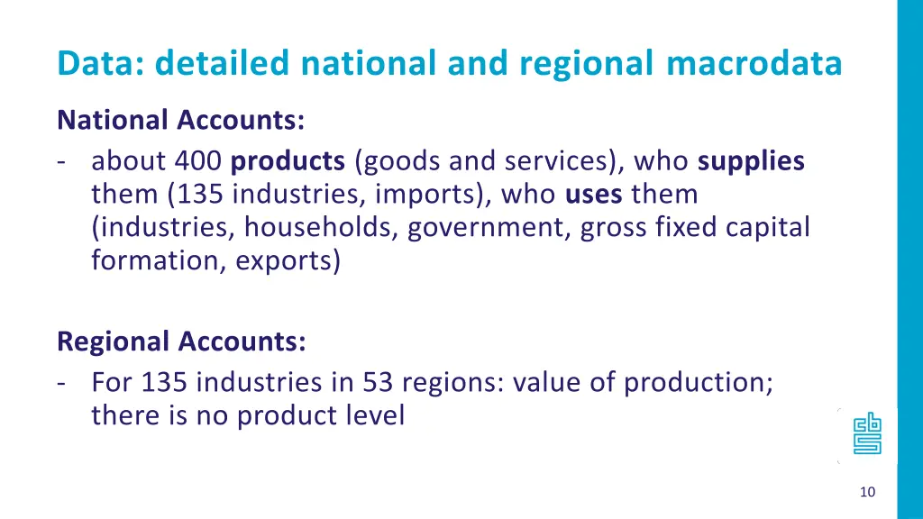 data detailed national and regional macrodata
