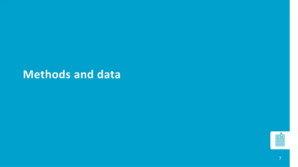 methods and data